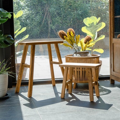 荷蘭RawMaterials 歐式休閒木椅凳 (長35公分)