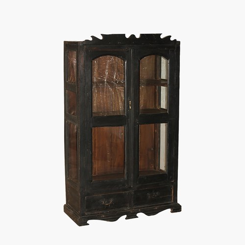 荷蘭RawMaterials 深木雕花雙門展示櫃 (高159公分)