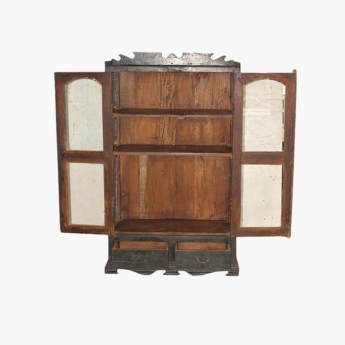 荷蘭RawMaterials 深木雕花雙門展示櫃 (高159公分)