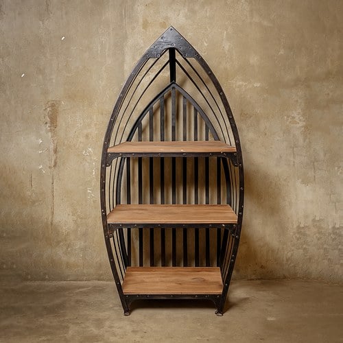 荷蘭RawMaterials 柚木船型陳列櫃