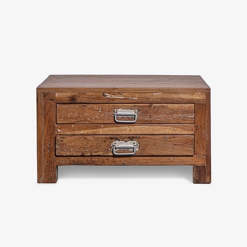 荷蘭RawMaterials 柚木兩格抽屜矮櫃