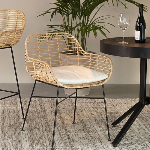 荷蘭Zuiver 天然藤編休閒扶手椅