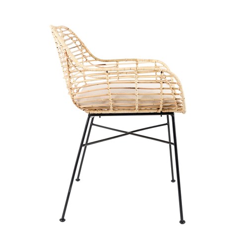 荷蘭Zuiver 天然藤編休閒扶手椅