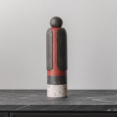 夏馬選物Shiamal Select暹羅僧侶藝術擺飾 (黑紅、高29.6公分)