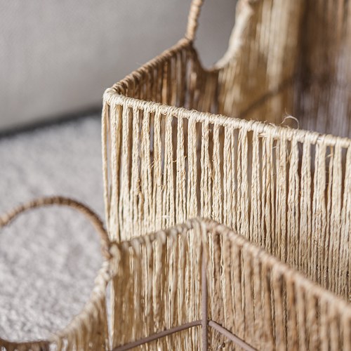 夏馬選物Shiamal Select 雙色黃麻編織置物籃3入組