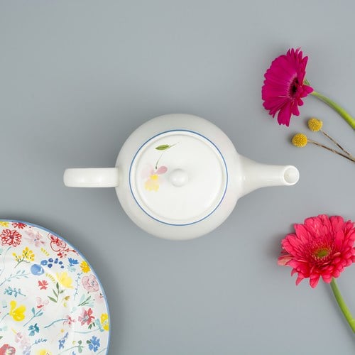 荷蘭FloraCastle 粉晶色飄香花圖紋茶壺