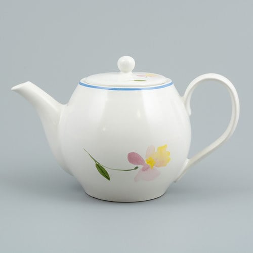 荷蘭FloraCastle 粉晶色飄香花圖紋茶壺