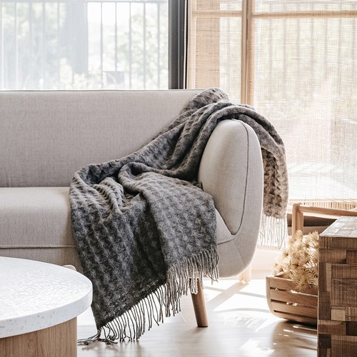 丹麥Tolv 柔軟線條布面2.5人沙發 (米灰)