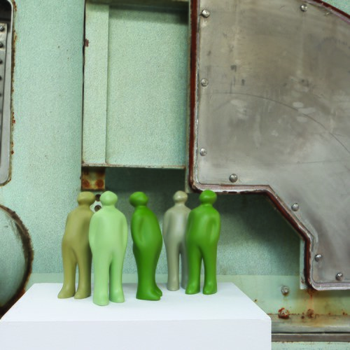 比利時Gardeco藝術擺飾 經典觀賞者 (茶綠、高23公分)