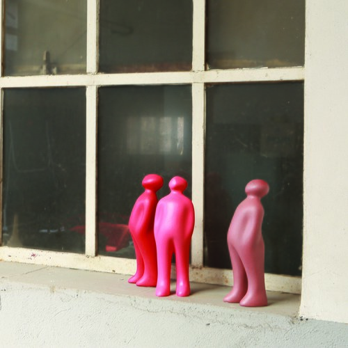 比利時Gardeco藝術擺飾 經典觀賞者 (紅木、高23公分)