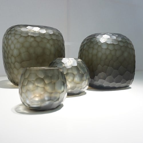 德國Guaxs玻璃花器 SOMBA系列 (煙燻灰、高12公分)