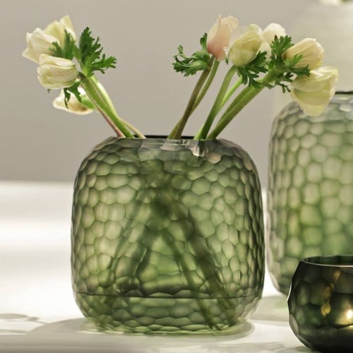 德國Guaxs玻璃花器 SOMBA系列 (墨綠、高20公分)