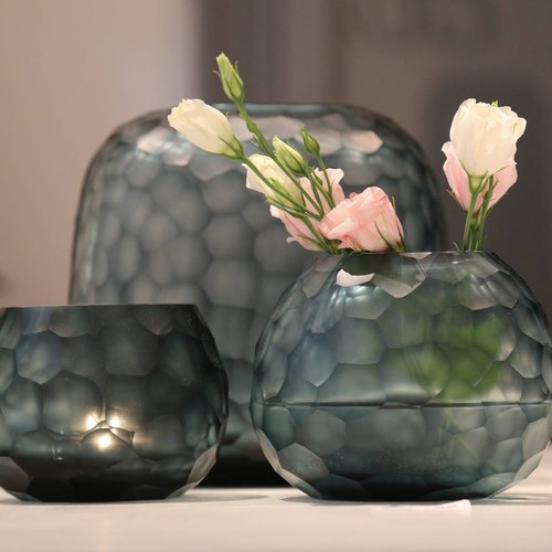 德國Guaxs玻璃花器 SOMBA系列 (洋藍、高20公分)