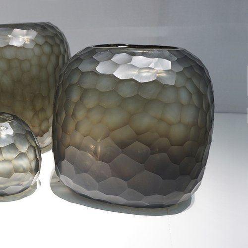 德國Guaxs玻璃花器 SOMBA系列 (煙燻灰、高20公分)