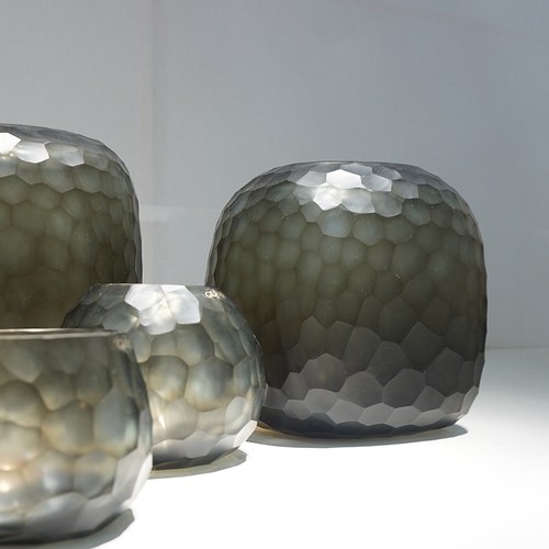 德國Guaxs玻璃花器 SOMBA系列 (煙燻灰、高20公分)