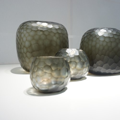 德國Guaxs玻璃花器 SOMBA系列 (煙燻灰、高26公分)