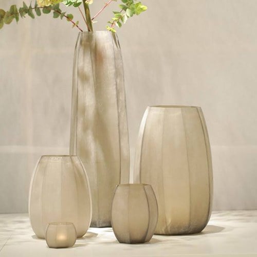 德國Guaxs玻璃花器 KOONAM系列 (煙燻灰、高16公分)