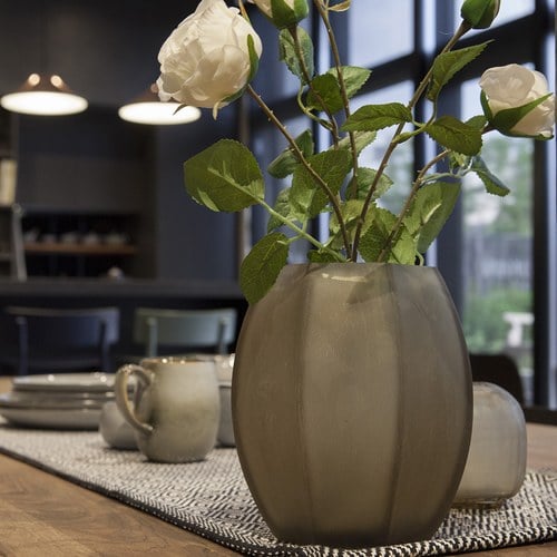 德國Guaxs玻璃花器 KOONAM系列 (煙燻灰、高16公分)