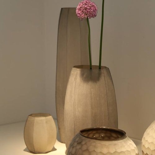 德國Guaxs玻璃花器 KOONAM系列 (煙燻灰、高16公分)