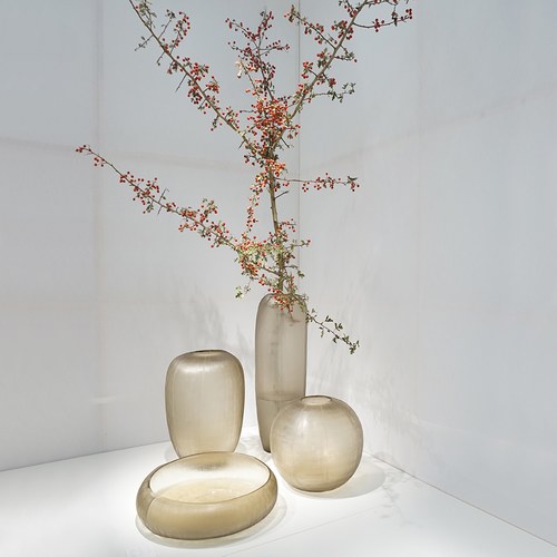 德國Guaxs玻璃花器 GOBI系列 (煙燻灰、高65公分)