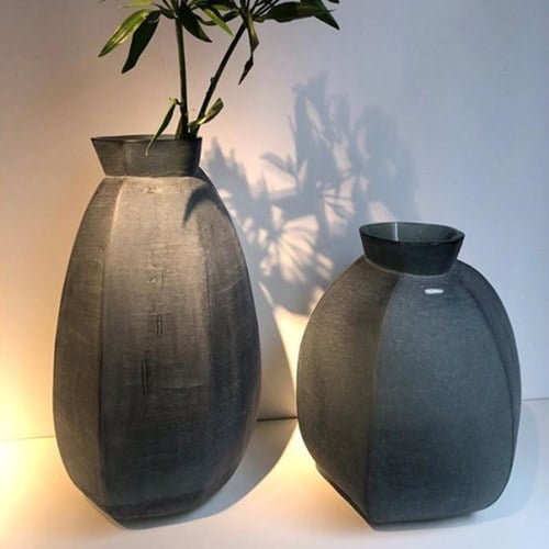 德國Guaxs玻璃花器 KARAKOL系列 (煙燻灰、高51公分)