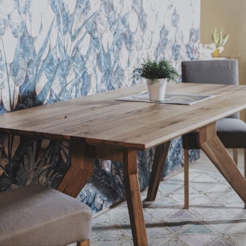 義大利OliverB 三角洲平原實木餐廳餐桌 (長180公分)