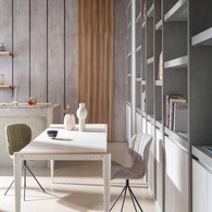 義大利HORM BOLERO奈米錐形腳可延伸餐桌 (白)