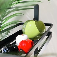 德國BULL＆STEIN 鮮綠色陶瓷釉光蘋果雕塑 (室內、直徑12公分)