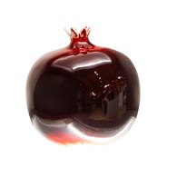 德國BULL＆STEIN 波爾多色陶瓷釉光石榴雕塑 (直徑12公分)