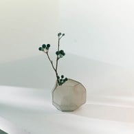 德國Guaxs玻璃花器 CUBISTIC系列 (煙燻灰、高9公分)