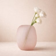 德國Guaxs玻璃花器 NAGAA系列 (玫瑰粉、高27.5公分)