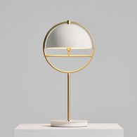 HUAN 圜 D｜桌燈 (霧白/流沙金)