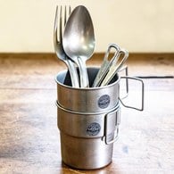 日本Aoyoshi 戶外露營堆疊馬克杯 (霧銀、300毫升)