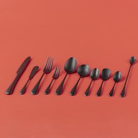 日本Aoyoshi 復古英倫茶匙 (黑、13.3公分)