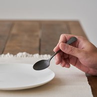 日本Aoyoshi 復古英倫茶匙 (黑、13.3公分)