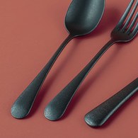 日本Aoyoshi 復古英倫湯匙 (黑、18.5公分)