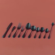 日本Aoyoshi 復古英倫餐叉 (黑、18.7公分)