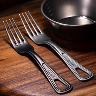 日本Aoyoshi 野營風餐叉 (黑、18.6公分)