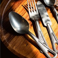 日本Aoyoshi 野營風湯匙 (黑、18.6公分)