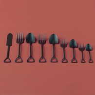 日本Aoyoshi 庭園農夫餐叉 (黑、18.5公分)