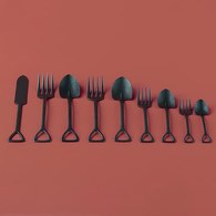 日本Aoyoshi 庭園農夫湯匙 (黑、18.5公分)