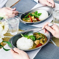 日本Aoyoshi 燭光之夜橢圓深盤 (黑、27.3公分)