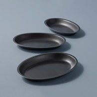 日本Aoyoshi 燭光之夜橢圓深盤 (黑、23.2公分)