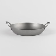 日本Aoyoshi 廚神料理雙耳平底鍋 (銀、32公分)