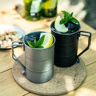 日本Aoyoshi 經典圓柱馬克杯 (銀、400毫升)