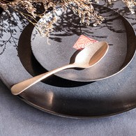 日本Aoyoshi 老英格蘭式湯匙 (玫瑰金、11.8公分)