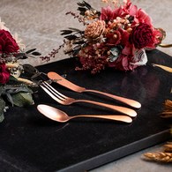 日本Aoyoshi 老英格蘭式湯匙 (玫瑰金、11.8公分)