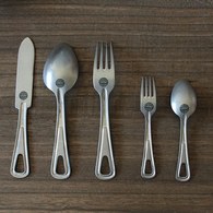 日本Aoyoshi 野營風餐刀 (銀、19.2公分)