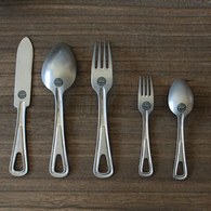 日本Aoyoshi 野營風餐叉 (銀、18.6公分)