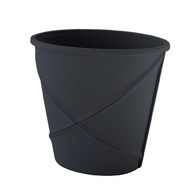 日本 八幡化成 仿皮革軟式收納筒 (黑、容量 6 公升)